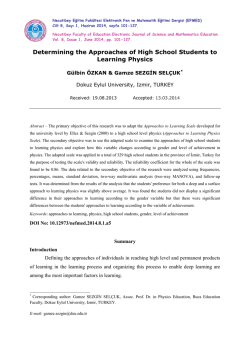 Determining the Approaches of High School Students to Learning