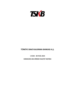 Ara D&ouml;nem Konsolide Faaliyet Raporu 2014/9. Ay