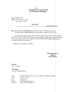 Sayi:93317877-03/ Konu :2014 Ydt4.0y Ay!tk Yurt i9i Burs Ocreti