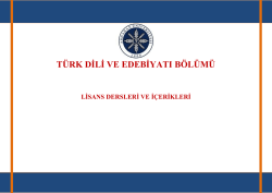 Ders İ&ccedil;erikleri