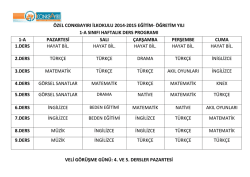 İlkOkul Ders Programı - E