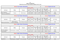 Öğretim Görevlisi Nihai Değerlendirme Sonucu