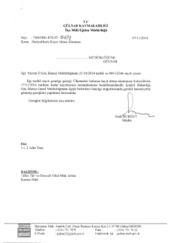 İl&ccedil;e Milli Eğitim M&uuml;d&uuml;rl&uuml;ğ&uuml; Yazısı - G&uuml;lnar İl&ccedil;e Milli Eğitim M&uuml;d&uuml;rl&uuml;ğ&uuml;