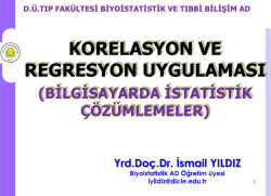 D.&Uuml;.TIP FAK&Uuml;LTESİ BİYOİSTATİSTİK VE TIBBİ BİLİŞİM AD