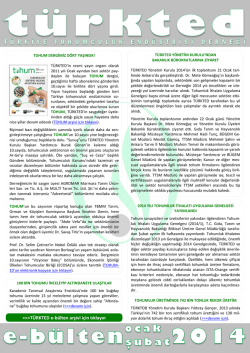 türkted ocak-şubat 2014 bülteni