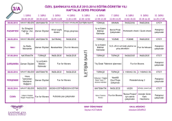 İL E T İŞ İM S A A T İ - Şahinkaya Eğitim Kurumları