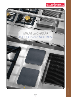 İMALAT ve CİHAZLAR PRODUCTS and MACHINES