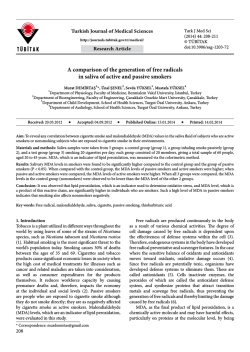 A comparison of the generation of free radicals