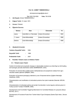 Prof. Dr. AHMET YEMENİCİOĞLU