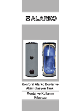 Montaj ve Kullanım Kılavuzu Konforal Alarko Boyler