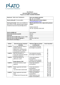 Temel Kalıp Çizimi I