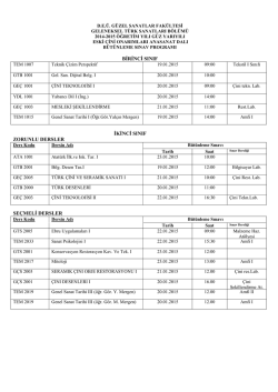 birinci sınıf ikinci sınıf zorunlu dersler seçmeli dersler