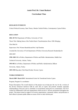 Assist Prof. Dr. Umut Bozkurt Curriculum Vitae
