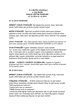 27-31 Ekim Etkinlikleri