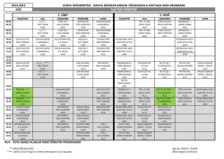 Ders Programı - D&uuml;zce &Uuml;niversitesi Sosyal Bilimler Meslek
