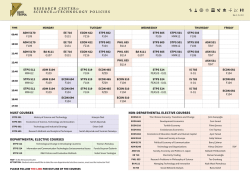 musT Courses DeparTmenTal eleCTive Courses non