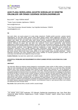 a&ccedil;ık planlı b&uuml;rolarda akustik sorunlar ve denetim