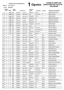 1&Ouml;ğretim - Yabancı Diller Y&uuml;ksekokulu
