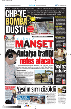 mahalle - Akdeniz Manşet