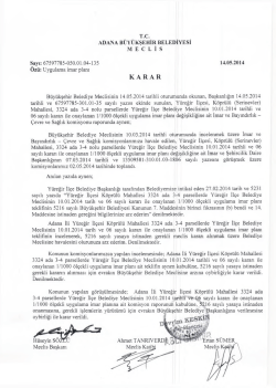 B&uuml;y&uuml;kşehir Belediye Meclisinin 14.05.2014 tarihli oturumunda