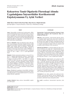 Koksartroz Tanılı Olgularda Floroskopi Altında