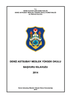 Başvuru Klavuzu - Deniz Astsubay Meslek Y&uuml;ksek Okulu