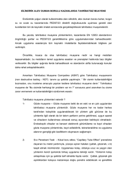 SİLİNDİRİK ALEV DUMAN BORULU KAZANLARDA TAHRİBATSIZ