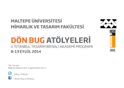 DÖN BUG ATÖLYELERİ - Mimarlık Fakültesi