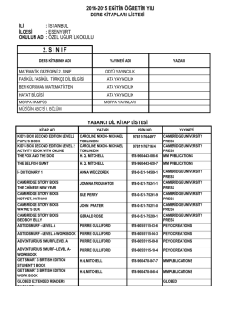 2. S I N I F - Uğur Koleji