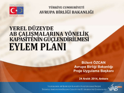 Eylem Planı - Avrupa Birliği Bakanlığı