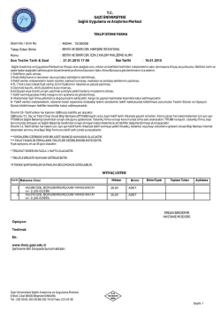 T.C. GAZİ &Uuml;NİVERSİTESİ Sağlık Uygulama ve Araştırma Merkezi