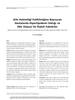 PDF İndir - T&uuml;rkiye Aile Hekimliği Dergisi