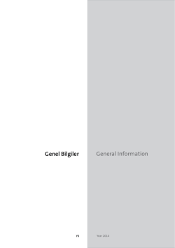 Genel Bilgiler General Information