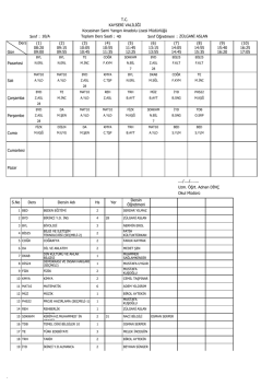 öğrenci ders programları
