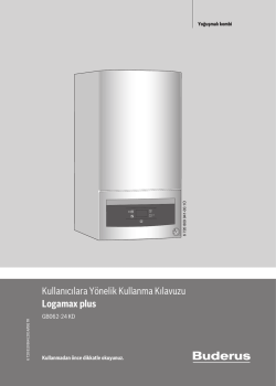 Kullanıcılara Y&ouml;nelik Kullanma Kılavuzu Logamax plus
