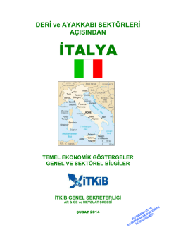 deri ve ayakkabı sekt&ouml;rleri a&ccedil;ısından italya