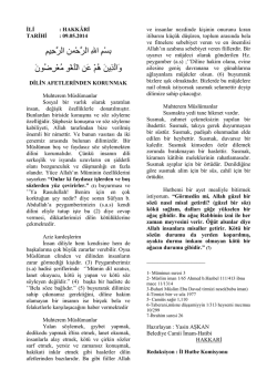 09.05.2014 - Dilin Afetleri