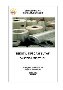 TEKSTİL TİPİ CAM ELYAFI - K&uuml;tahya Ticaret ve Sanayi Odası