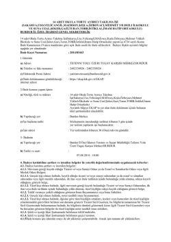 14 Adet Okula Tortu Ayırıcı Takılması İşi