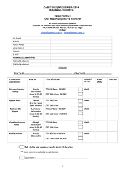 CeBIT 2014 Konaklama Formu