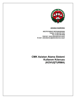 CMK Asistan Atama Sistemi Kullanım Kılavuzu (KOVUŞTURMA)