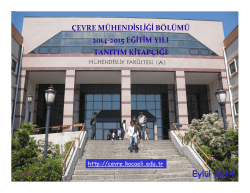tanıtım kıtapcıgı - &Ccedil;evre M&uuml;hendisliği B&ouml;l&uuml;m&uuml;