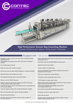 High Performance Vacuum Bag Converting