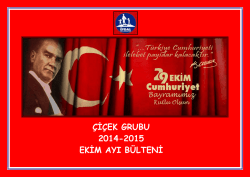 &Ccedil;İ&Ccedil;EK GRUBU 2014-2015 EKİM AYI B&Uuml;LTENİ