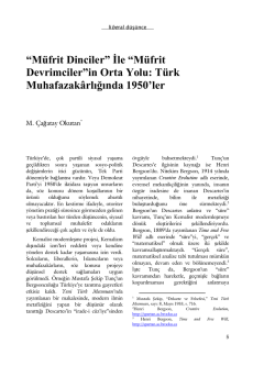 "M&uuml;frit Devrimciler"in Orta Yolu