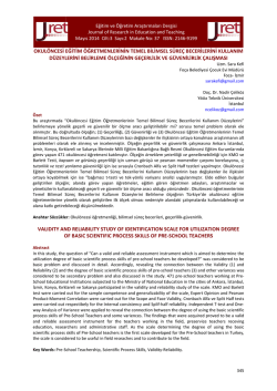 Makale - Eğitim ve Öğretim Araştırmaları Dergisi