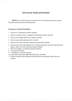 &ccedil;&ouml;p kovası teknik şartnamesi - T&uuml;rkiye Halk Sağlığı Kurumu