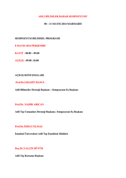 adl bl mler bahar sempozyumu 08 &ndash; 11 mayıs 2014 marmar s
