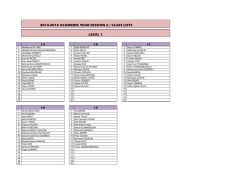 2014-2015 academıc year sessıon 2 / class lısts level 1