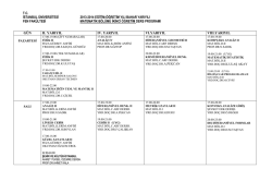 tc istanbul &uuml;niversitesi 2013-2014 eğitim-&ouml;ğretim yılı